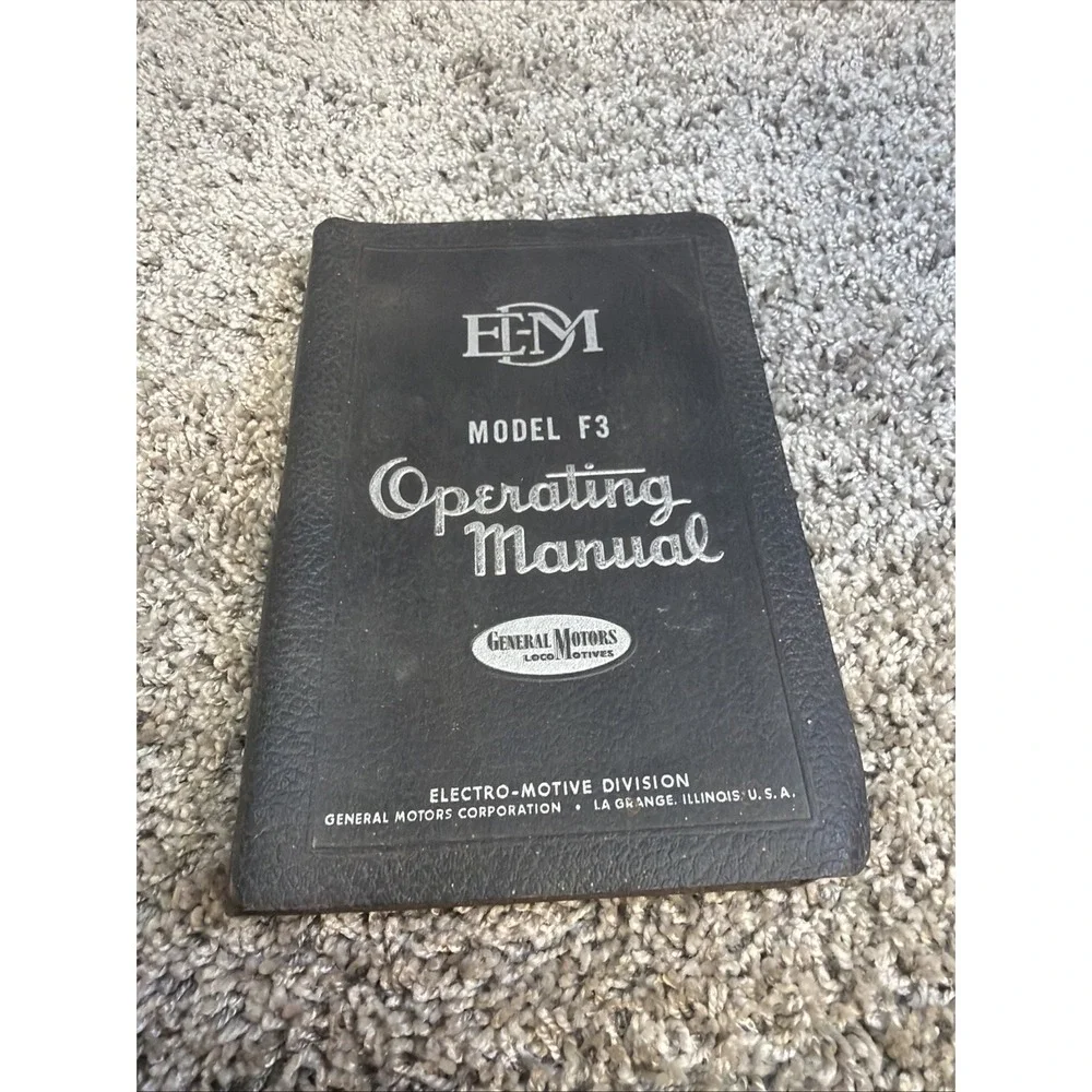 General Motors EMD F3 Locomotive Operating Manual No. 2308 1947 Black